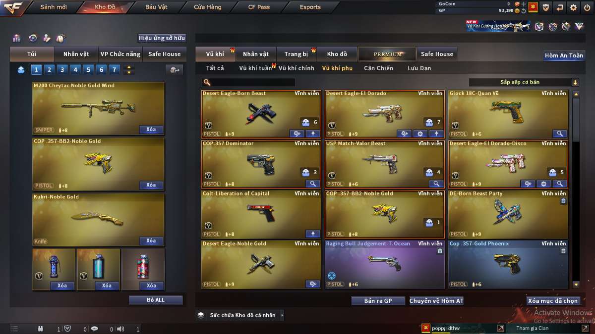 shop acc cf uy tin gia re